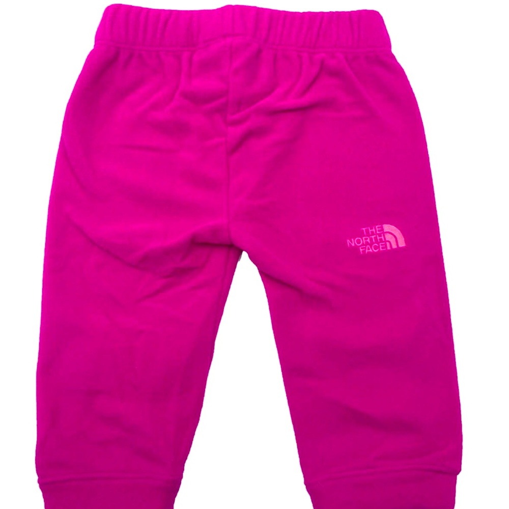 The North Face Baby Infants Girls Baby Pink Elastic-Waist Fleece Snow Pants 3-6M
